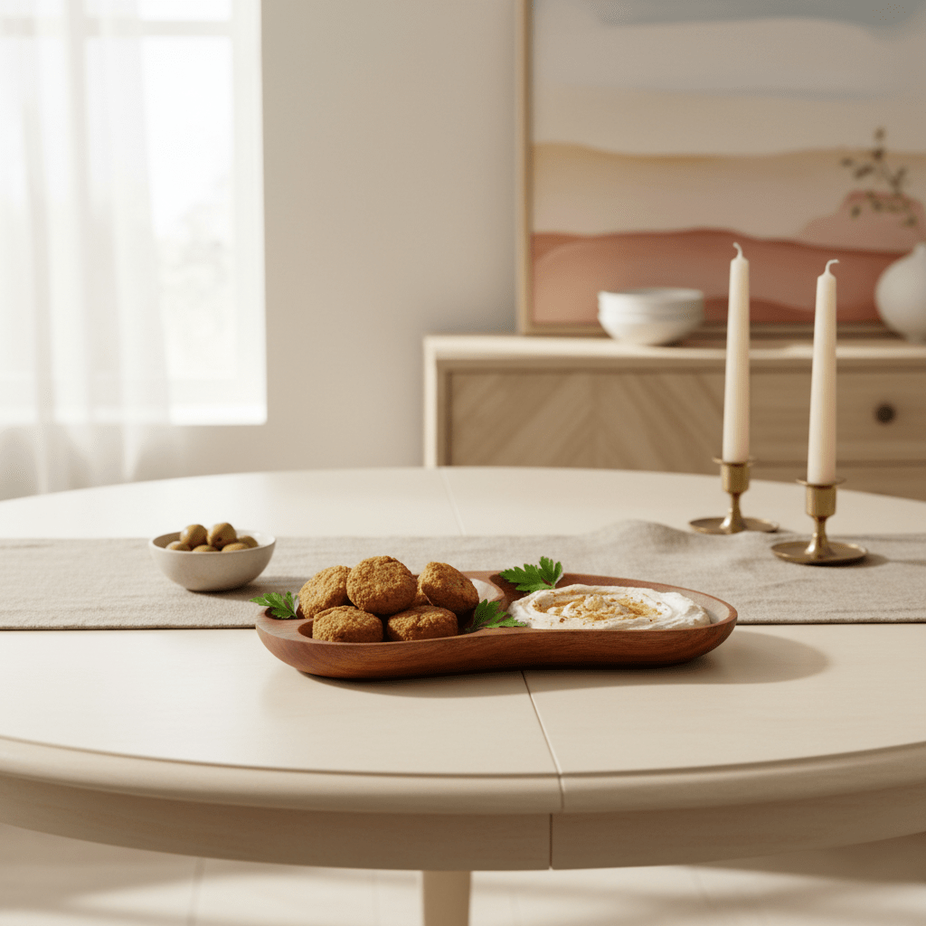 Kora Acacia Two Section Bean Shaped Dish
