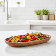 Kora Acacia Wood Medium Oval Serving Dish
