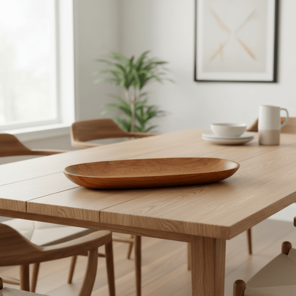 Kora Acacia Wood Medium Oval Serving Dish