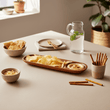 Kora Acacia Wood Oval Chip And Dip Tray