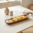 Kora Acacia Wood Oval Chip And Dip Tray