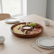 Kora Acacia Wood Three Section Antipasti Dish