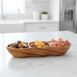 Kora Acacia Wood Three Section Antipasti Dish