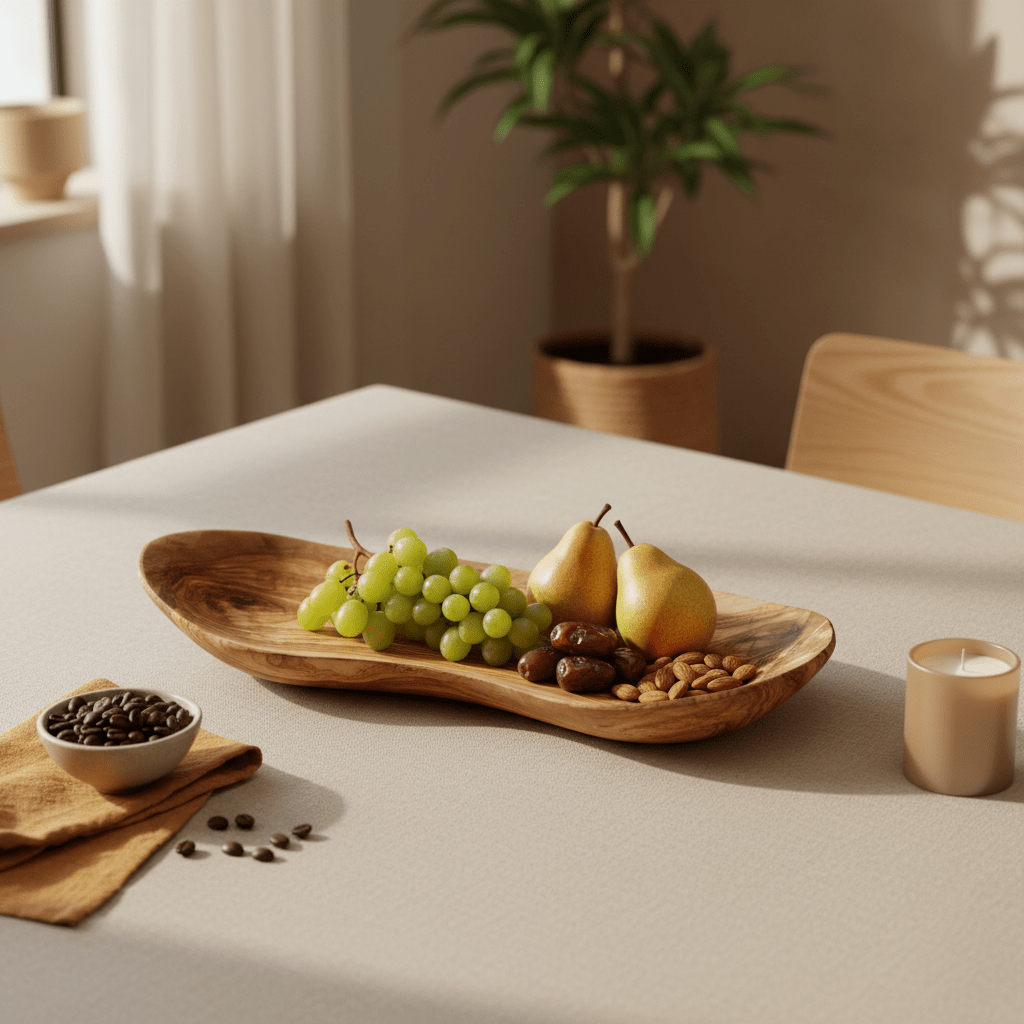 Kora Large Olive Wood Fruit Tray