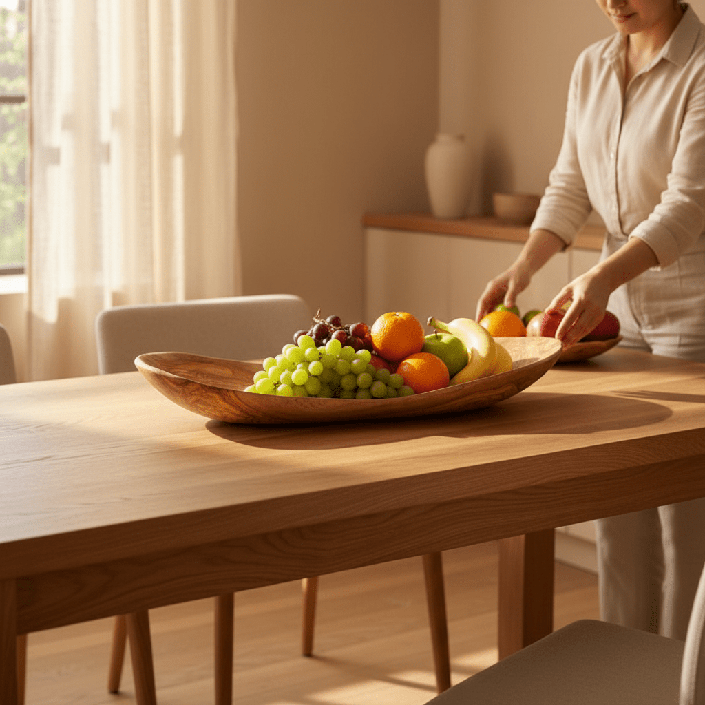 Kora Large Olive Wood Fruit Tray