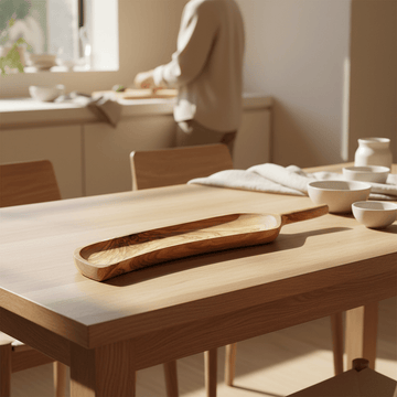 Kora Olive Wood Curved Paddle Serving Board