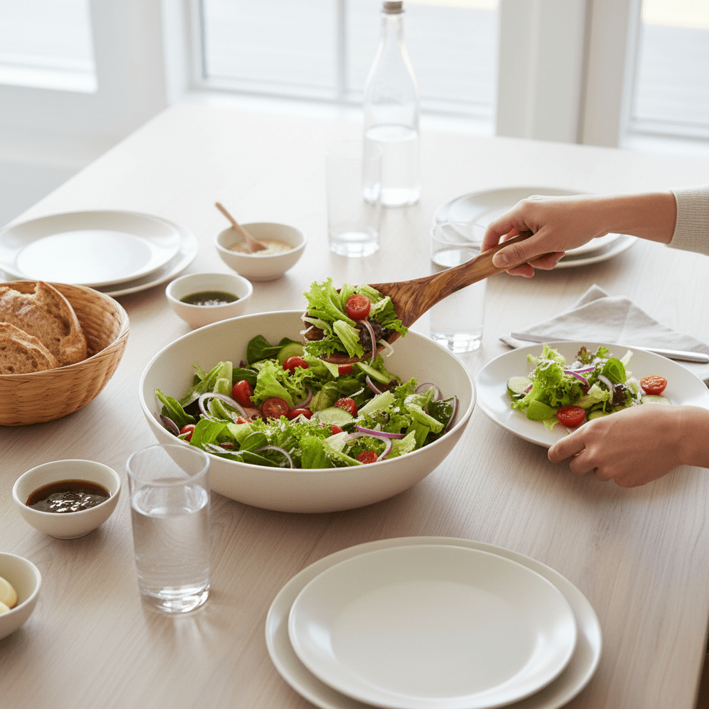 Kora Olive Wood Flat Salad Servers