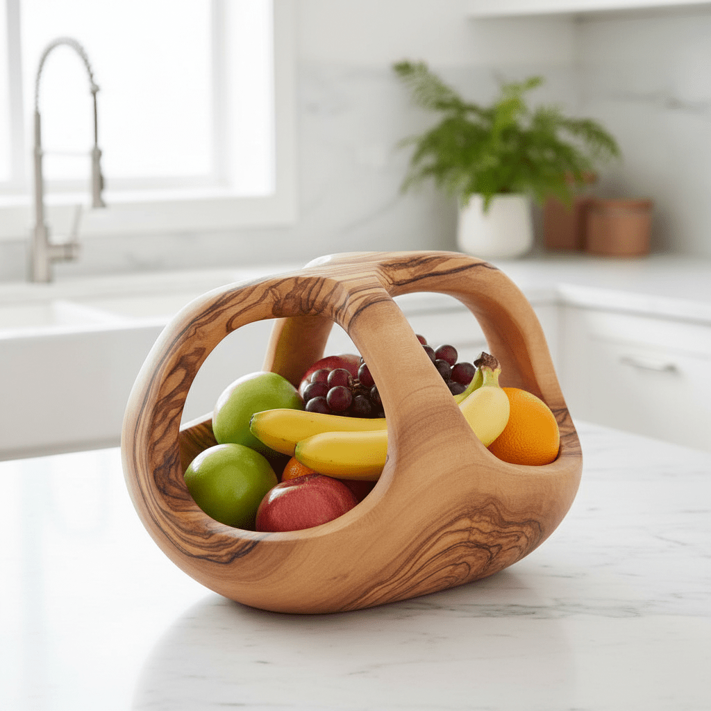 Kora Olive Wood Fruit Bowl
