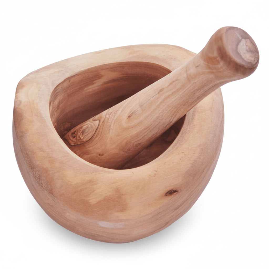 Kora Olive Wood Mortar And Pestle
