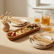 Kora Olive Wood Oval Platter