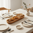 Kora Olive Wood Oval Platter