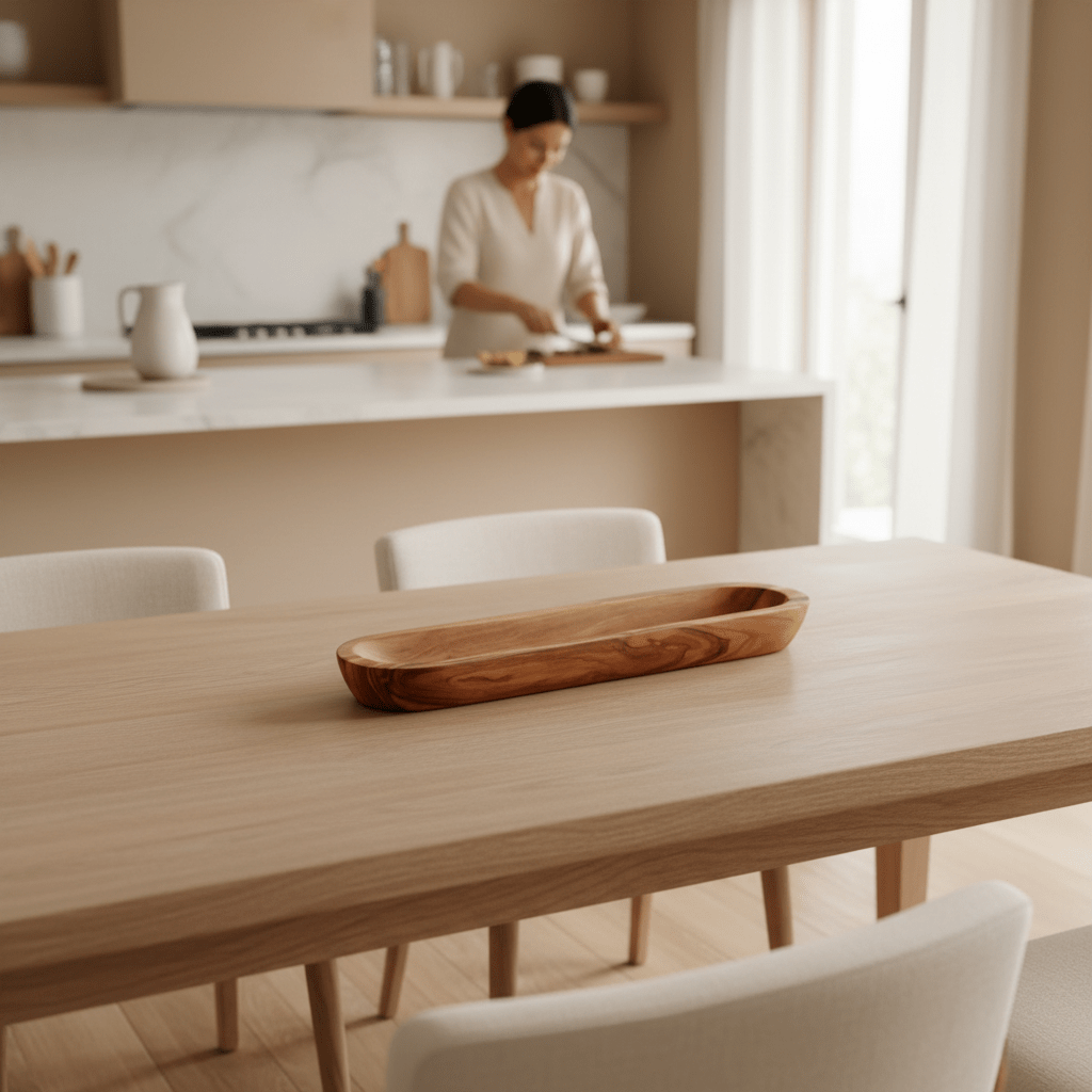 Kora Olive Wood Oval Platter