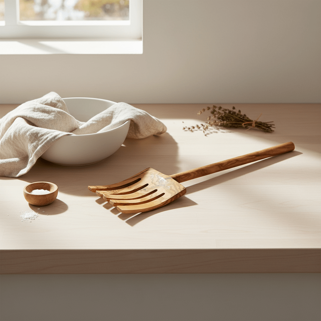 Kora Olive Wood Spaghetti Servers