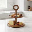 Kora Sheesham Wood Two Tier Cake Stand