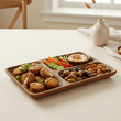 Kora Three Section Serving Dish In Acacia Wood