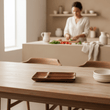 Kora Three Section Serving Dish In Acacia Wood