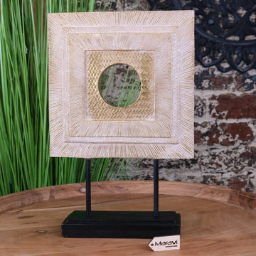 Kudi Luxury Gold Home Ornament Square Shape 38cm