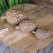 Kurki Set of 3 Antiqued Gold Pinecones Ornaments