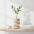 Kuta Natural Cane and Glass Small Vase
