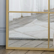 Kyō - Full Length Gold Metal Rectangle Lattice Window Mirror - 200cm x 120cm