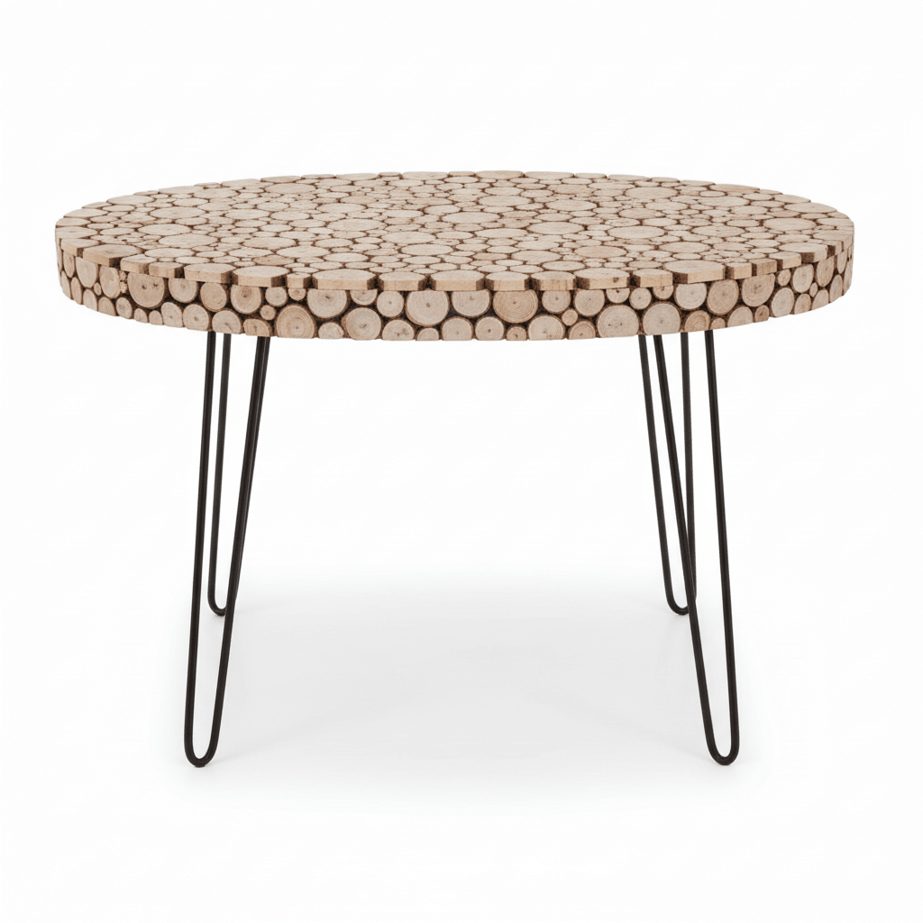 Lacuna Fir Wood Oval Coffee Table