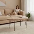 Lacuna Fir Wood Oval Coffee Table