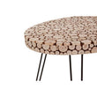 Lacuna Fir Wood Oval Coffee Table