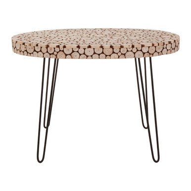 Lacuna Fir Wood Oval Coffee Table