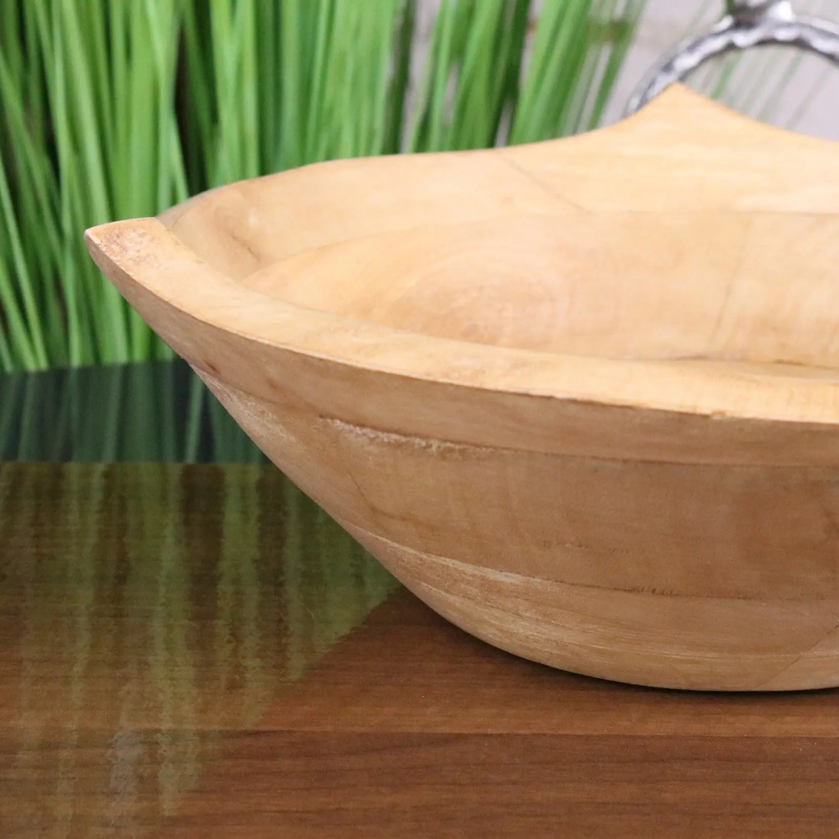 Lailak Three Point Large Wooden Fruit Bowl