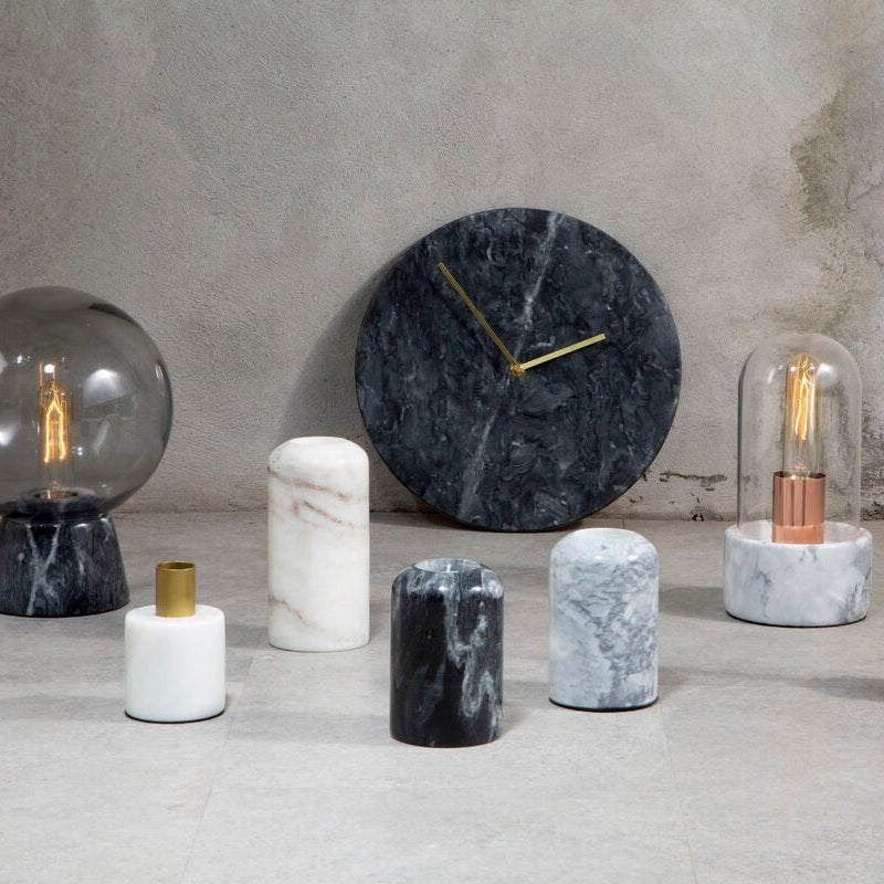 Lamonte Black Marble Wall Clock