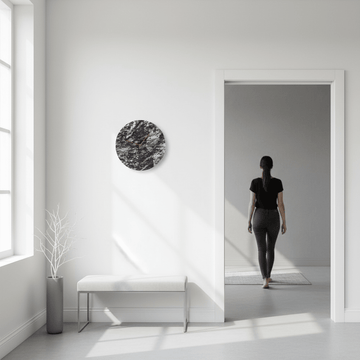 Lamonte Black Marble Wall Clock