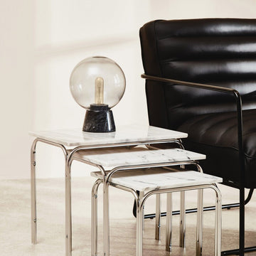 Lamonte Globe Lamp with Black Marble Base