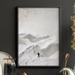 Landscape Art Nordic Mountain Climbers White & Grey wall art — piece 1 of 3 in the set