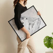 Landscape Art Nordic Mountain Climbers White & Grey wall art displayed on a wall in a styled room — view 9