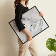 Landscape Art Nordic Mountain Climbers White & Grey Wall Art Prints | Set of 3