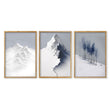 Landscape Wall Art Nordic Snow Mountains & Winter Forest Prints | Set of 3