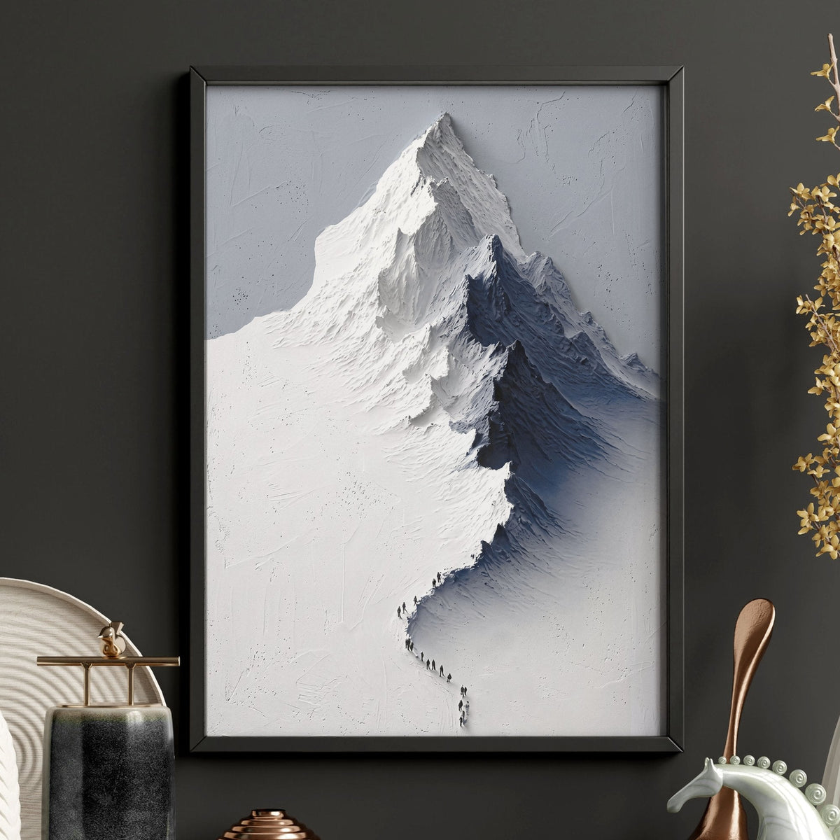 Landscape Wall Art Nordic Snow Mountains & Winter Forest Prints | Set of 3