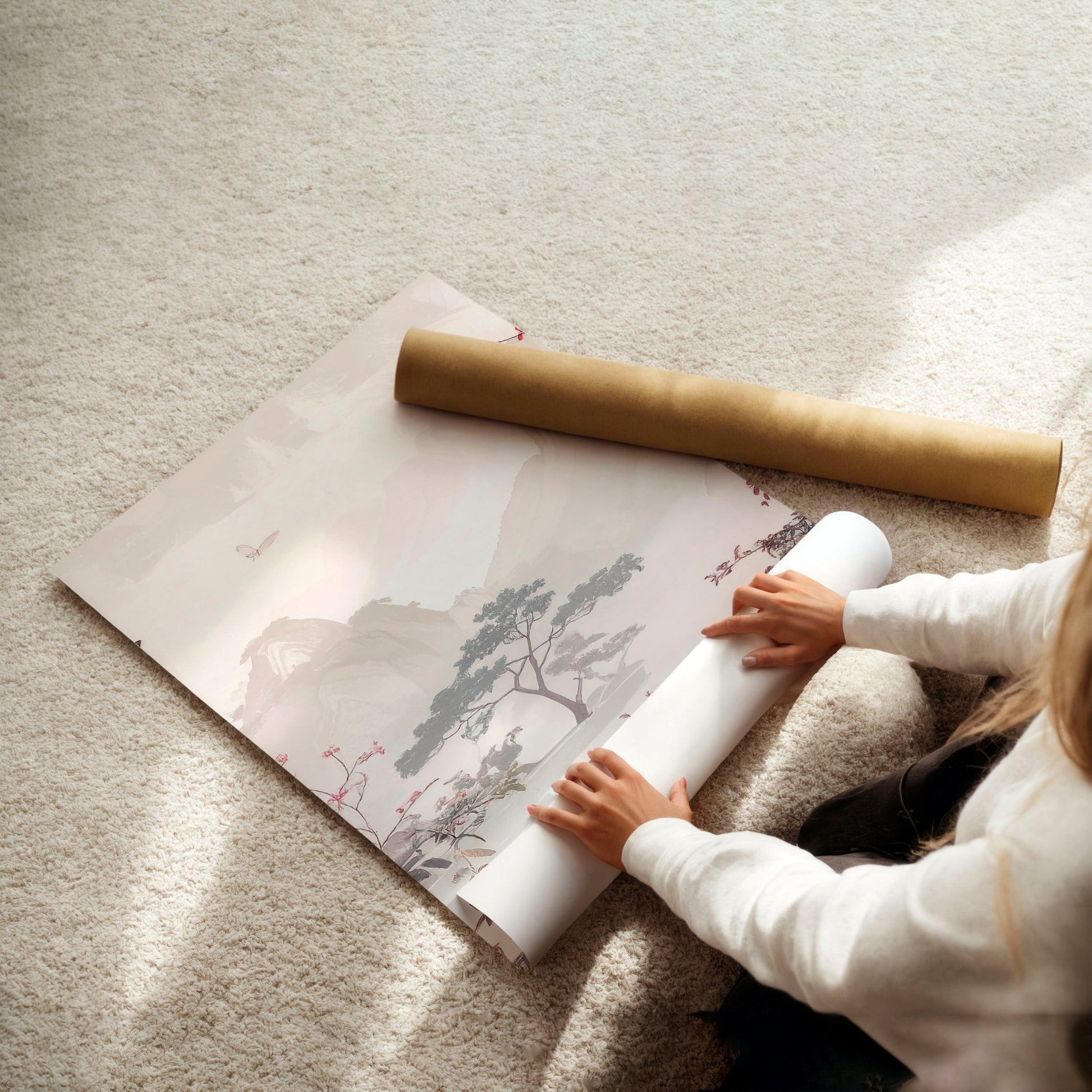 Large Artwork For Walls | Set of 3 Chinoiserie Wall art Prints