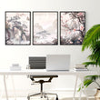 Large Artwork For Walls | Set of 3 Chinoiserie Wall art Prints