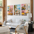 Large Canvas For Living Room | Set of 3 Italian Lifestyle Wall art Prints
