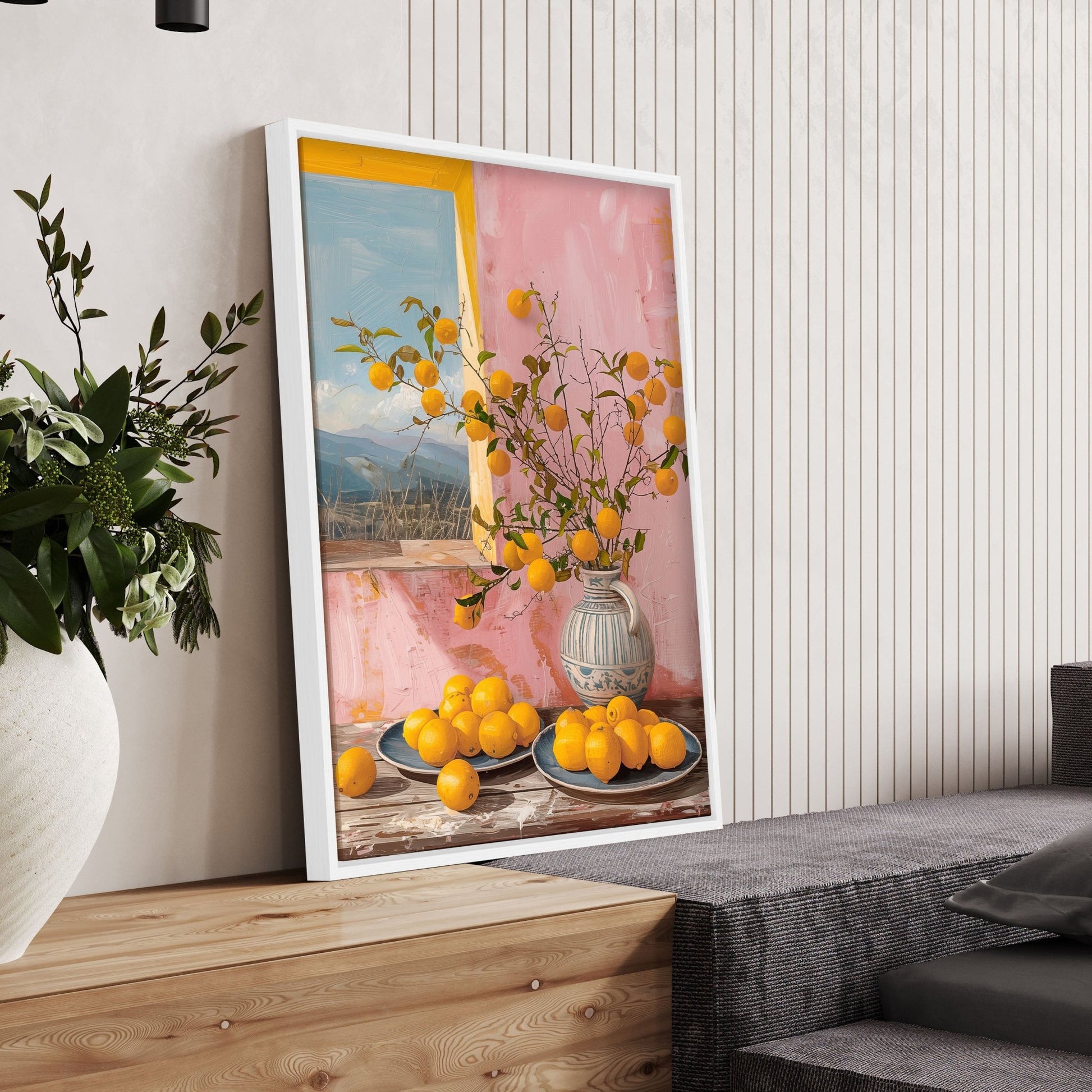 Large Canvas For Living Room | Set of 3 Italian Lifestyle Wall art Prints