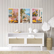 Large Canvas For Living Room | Set of 3 Italian Lifestyle Wall art Prints