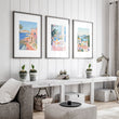 Large Canvas Pictures For Living Room | Set of 3 Beach Decor Wall art Prints