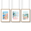 Large Canvas Pictures For Living Room | Set of 3 Beach Decor Wall art Prints
