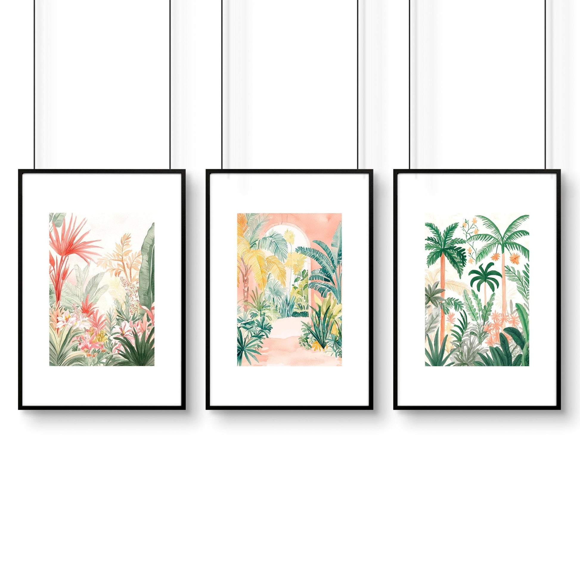 Large Canvas Wall Art For Living Room | Set of 3 Beach Decor Wall art Prints