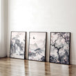 Large Contemporary Wall Art | Set of 3 Chinoiserie Wall art Prints
