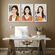 Large Framed Prints | Set of 3 Boho Women Wall art Prints