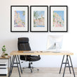 Large Framed Wall Paintings | Set of 3 Beach Decor Wall art Prints