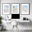 Large Framed Wall Paintings | Set of 3 Beach Decor Wall art Prints