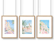 Large Framed Wall Paintings | Set of 3 Beach Decor Wall art Prints